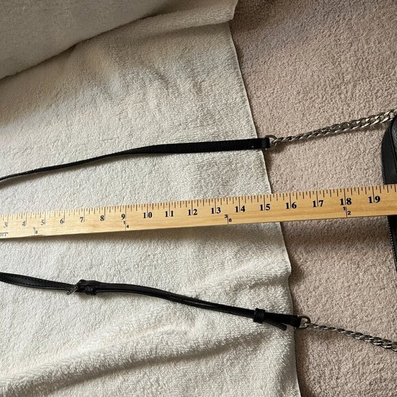 MICHAEL KORS JET SET Black Signature Crossbody Silver Hardware - Picture 12 of 12